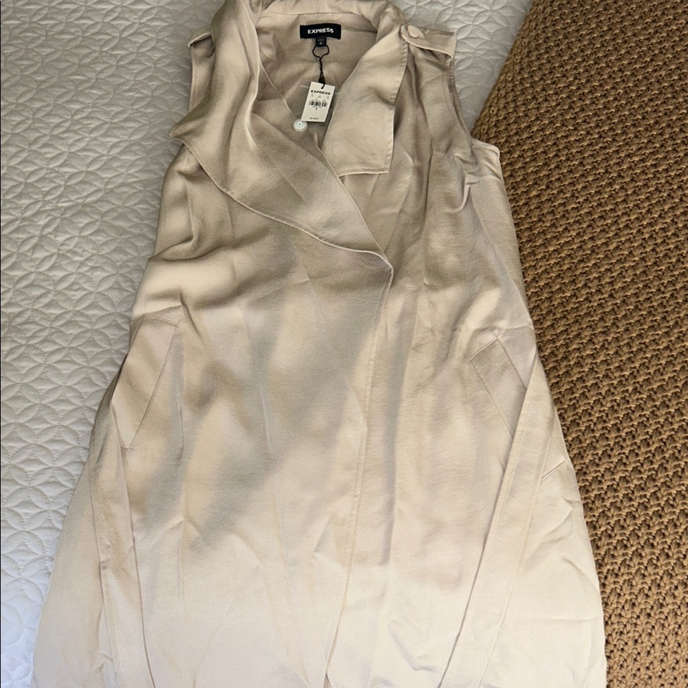 Express Beige Sleeveless Mini Dress